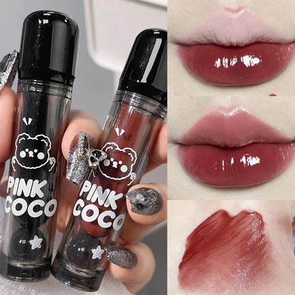 Punk Juice Red Lipgloss Water Light Clear Lip Glaze and Blush 2 in1 Waterproof Non Stick Liquid Lipstick Nude Lip Tint Makeup