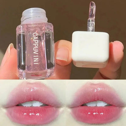 Transparent Shimmer Korean Lip Gloss Tubes Waterproof Lasting Moisturizing Lipstick Mirror Glitter Lip Oil Lipgloss Makeup Cosmetics