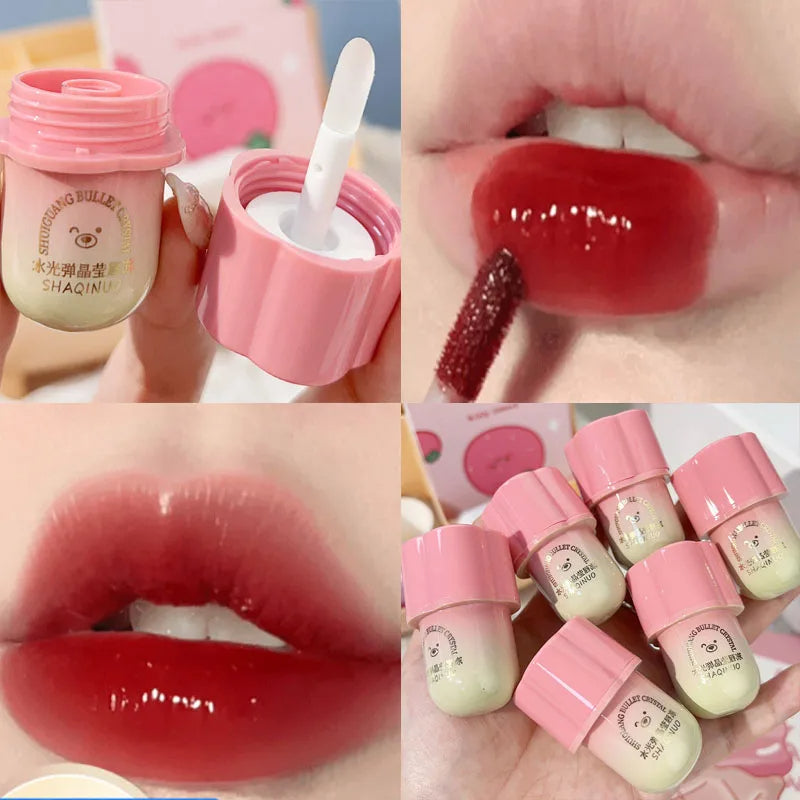 Lasting Mirror Crystal Moisturizing Sexy Red Lip Glaze Water Light