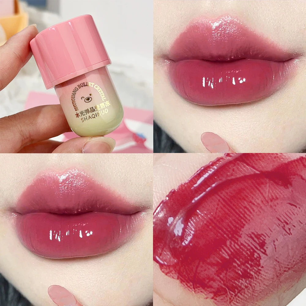 Lasting Mirror Crystal Moisturizing Sexy Red Lip Glaze Water Light