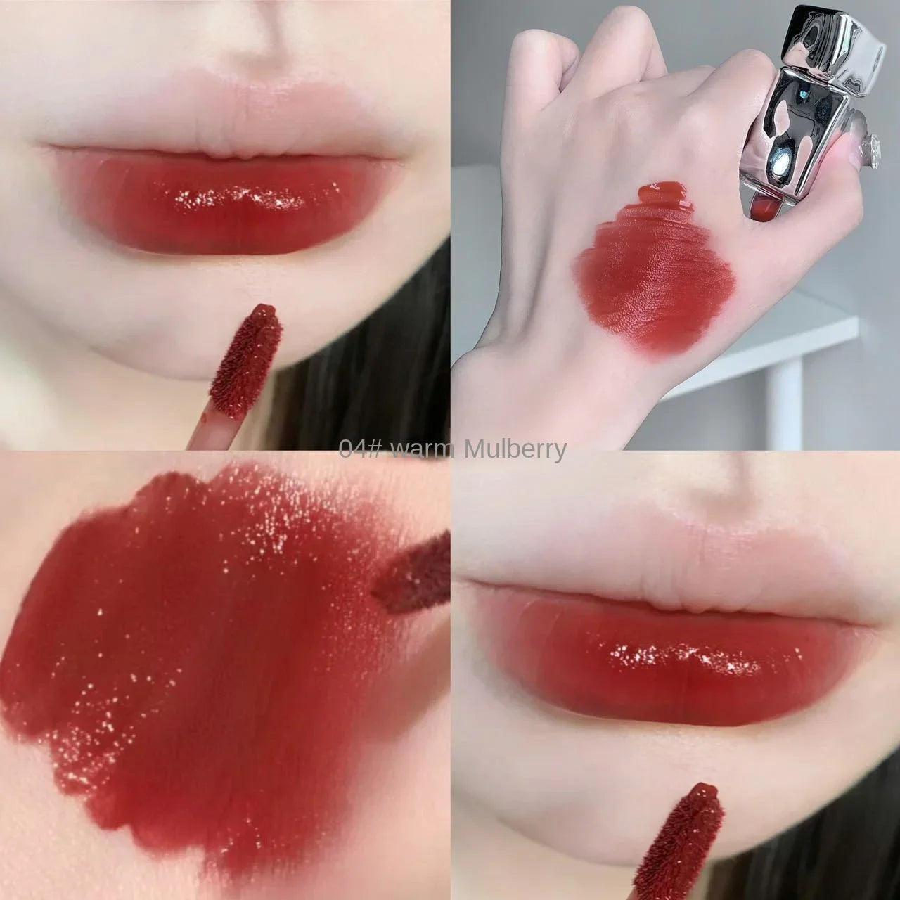 Korean Mirror Water Lip Gloss Lip Glaze Transparent Glass Lip Oil Waterproof Liquid Lipstick Nude Brown Clear Tint Makeup