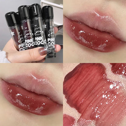 Punk Juice Red Lipgloss Water Light Clear Lip Glaze and Blush 2 in1 Waterproof Non Stick Liquid Lipstick Nude Lip Tint Makeup