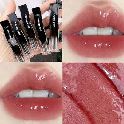 New Jelly Mirror Black Tube Lipstick Long Lasting Non-stick Cup Moisturize Water Light Lip Gloss