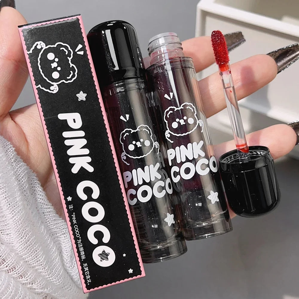 Punk Juice Red Lipgloss Water Light Clear Lip Glaze and Blush 2 in1 Waterproof Non Stick Liquid Lipstick Nude Lip Tint Makeup