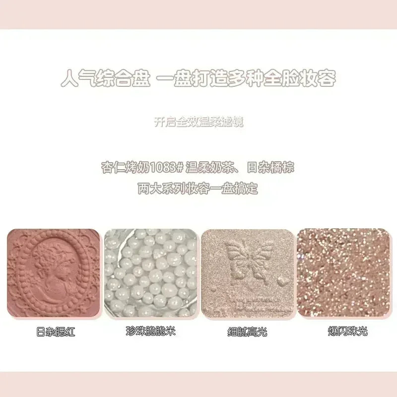 New Colorrose  3D Embossed Eyeshadow Palette with Highlighter and Blush Latest Makeup Collection