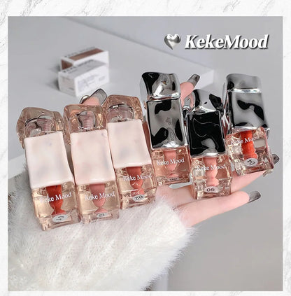 Korean Mirror Water Lip Gloss Lip Glaze Transparent Glass Lip Oil Waterproof Liquid Lipstick Nude Brown Clear Tint Makeup