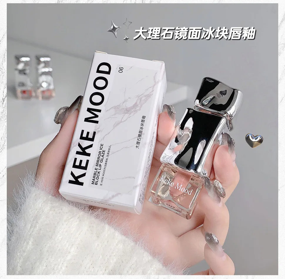 Korean Mirror Water Lip Gloss Lip Glaze Transparent Glass Lip Oil Waterproof Liquid Lipstick Nude Brown Clear Tint Makeup