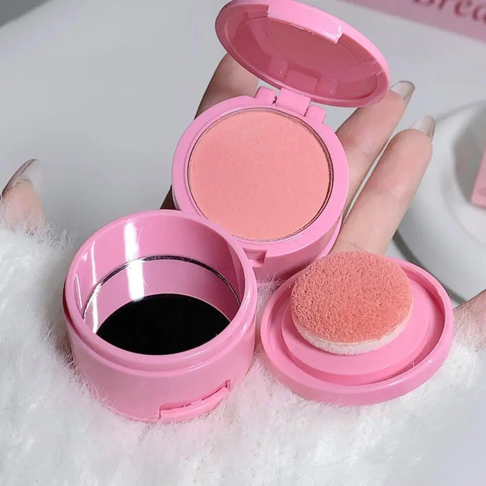 Korean Kawaii Cute Cat Powder Blusher Blush Cream Gege Bear Blush Matte Natural Cheek Tint Brightening Cosmetics Girl's Sponge Blusher Cream