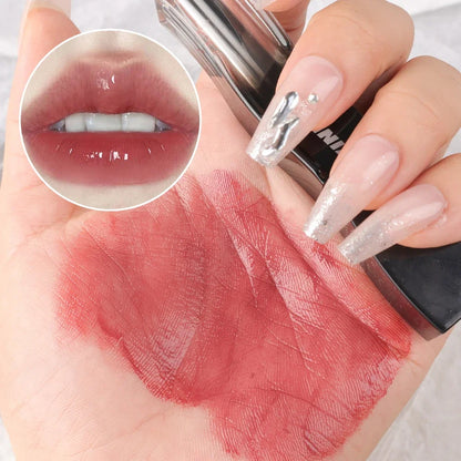 New Jelly Mirror Black Tube Lipstick Long Lasting Non-stick Cup Moisturize Water Light Lip Gloss