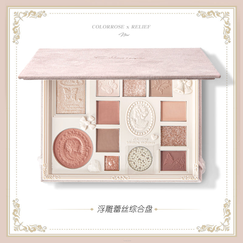 New Colorrose  3D Embossed Eyeshadow Palette with Highlighter and Blush Latest Makeup Collection