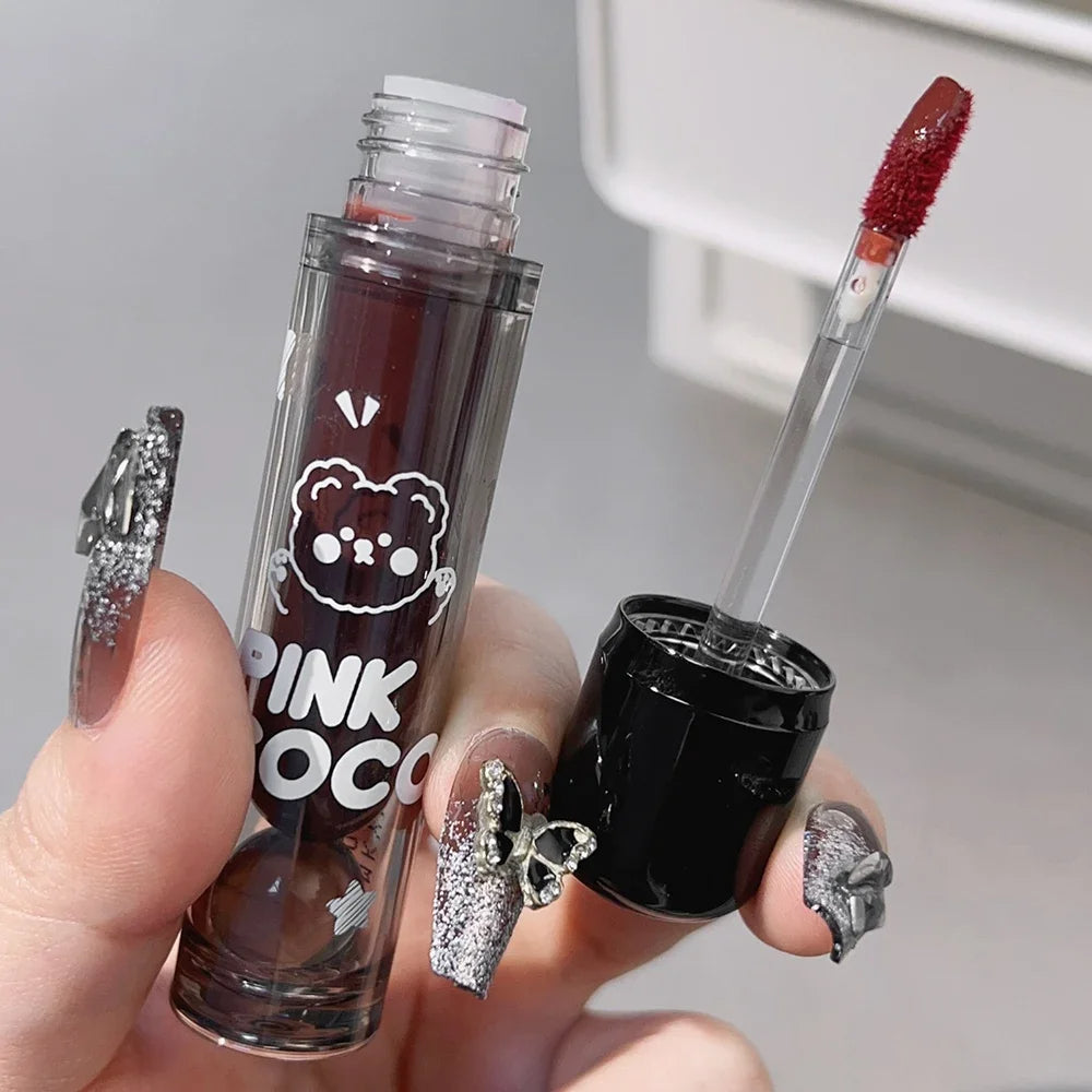 Punk Juice Red Lipgloss Water Light Clear Lip Glaze and Blush 2 in1 Waterproof Non Stick Liquid Lipstick Nude Lip Tint Makeup