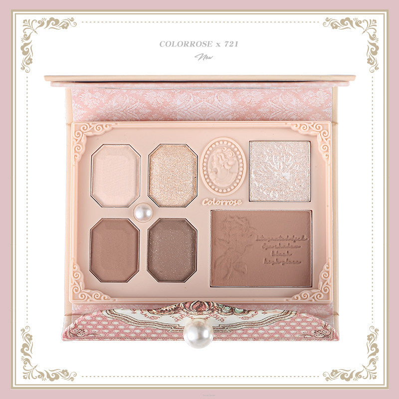 New 3D Embossed Colorrose  Eyeshadow Palette with Highlighter and Blush Latest Makeup Collection