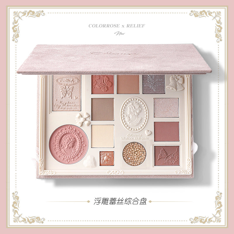 New Colorrose  3D Embossed Eyeshadow Palette with Highlighter and Blush Latest Makeup Collection