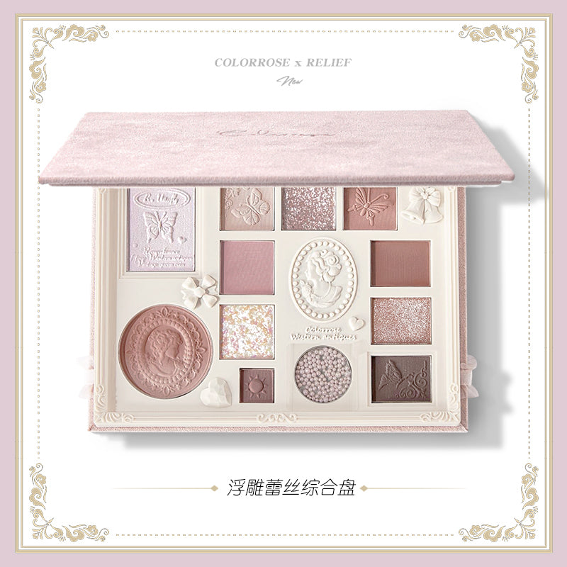 New Colorrose  3D Embossed Eyeshadow Palette with Highlighter and Blush Latest Makeup Collection