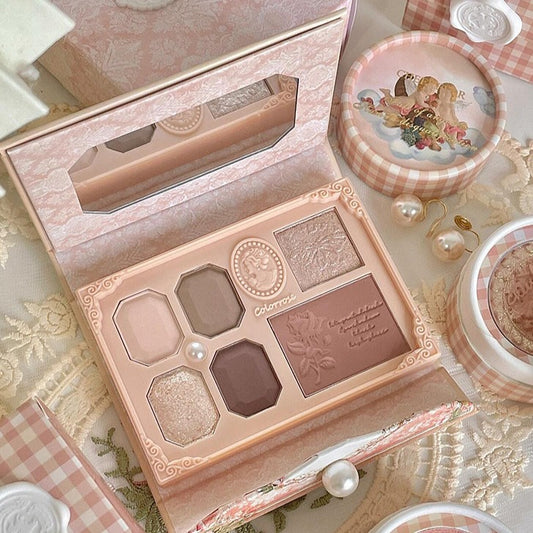 New 3D Embossed Colorrose  Eyeshadow Palette with Highlighter and Blush Latest Makeup Collection