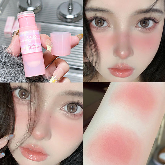 Monochrome Cute Korean Blusher Stick Cream Smooth Cheek Tint Nude Blush Natural Matte Pink Rose Face Rubor Rouge Korean