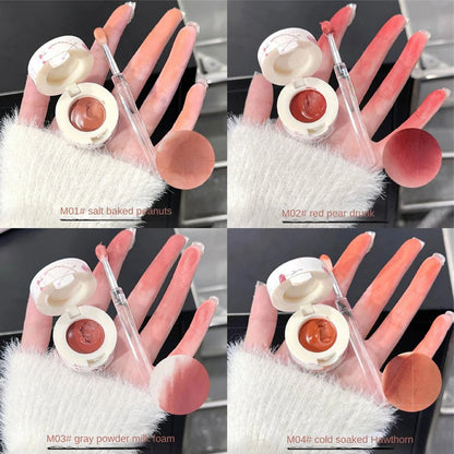 Korean Waterproof Lip Mud Clay Matte Lipstick Blush Makeup Long-lasting Non-stick Cup Red Lip Tint Pigment Mousse Lipstick