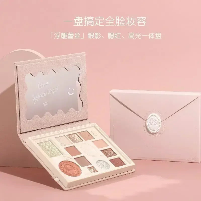 New Colorrose  3D Embossed Eyeshadow Palette with Highlighter and Blush Latest Makeup Collection