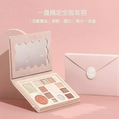 New Colorrose  3D Embossed Eyeshadow Palette with Highlighter and Blush Latest Makeup Collection